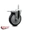 Service Caster 5 Inch Thermoplastic  Rubber Wheel Swivel 58 Inch Threaded Stem Caster Total Lock Brake SCC SCC-TSTTL20S514-TPRB-58212 - alternate 4